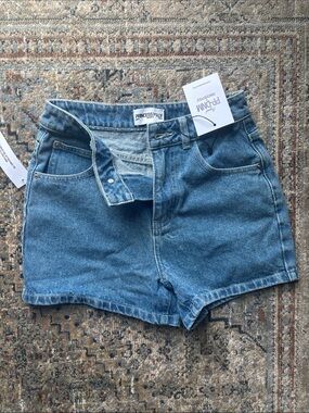 Princess Polly Mid-Rise Blue Denim Shorts